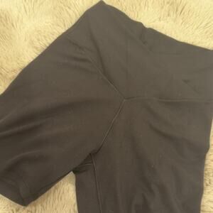 womens aerie/offline black biker shorts